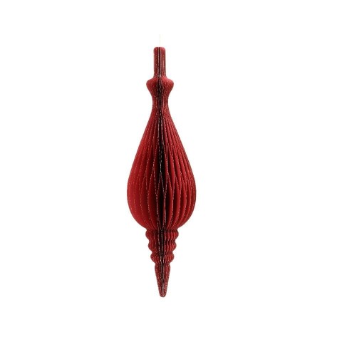 ORNAMENTO ROSSO CARTA H.22CM.